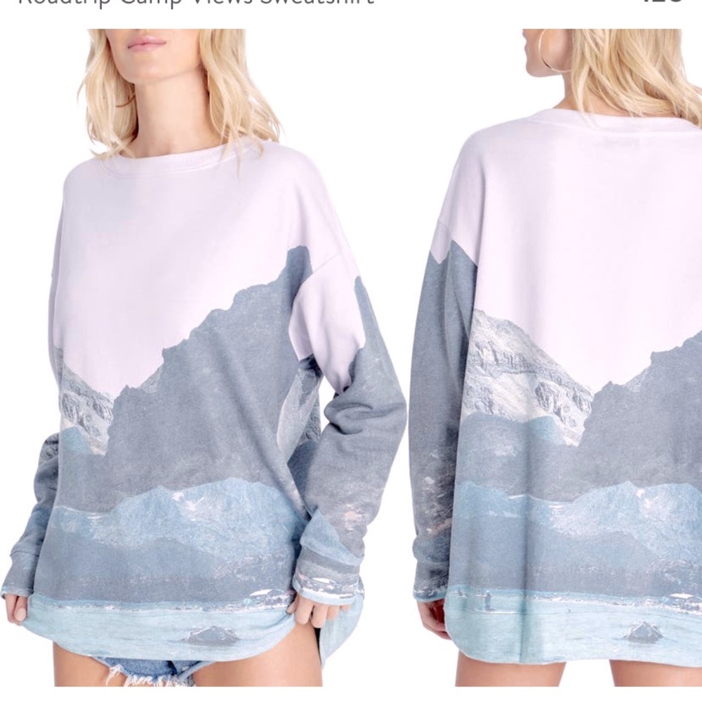 NWT WILDFOX Camp Views Oversized Sweatshirt szM SUPER SOFT!